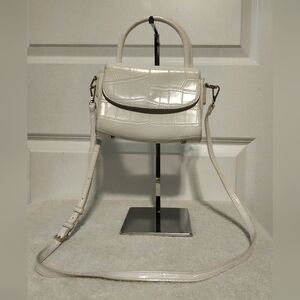 NEW Kittenish White Croc-Embossed Mini Satchel Crossbody